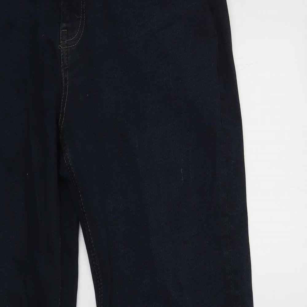 George Mens Blue  Cotton Straight Jeans Size 36 L30 in Regular Button