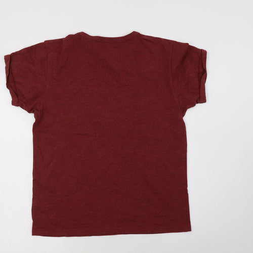 Maison Labiche Mens Red  Cotton  T-Shirt Size S Crew Neck  - Sausage Dog