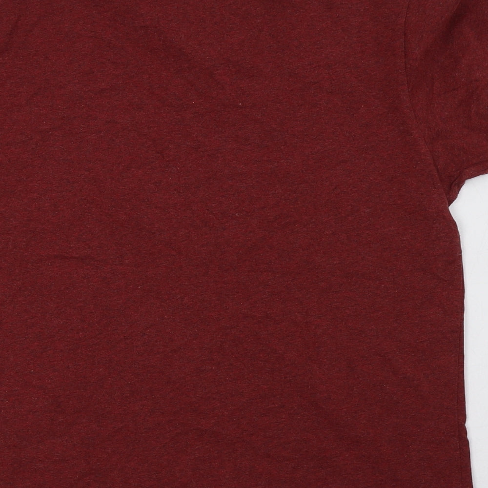 Maison Labiche Mens Red  Cotton  T-Shirt Size S Crew Neck  - Sausage Dog