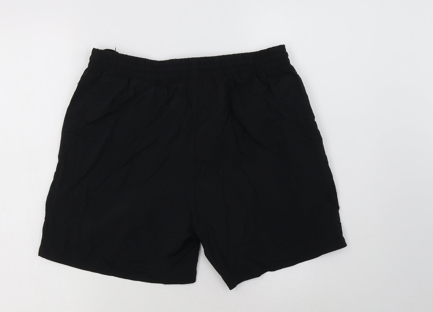 Speedo Mens Black  Nylon Sweat Shorts Size M L6 in Regular Drawstring