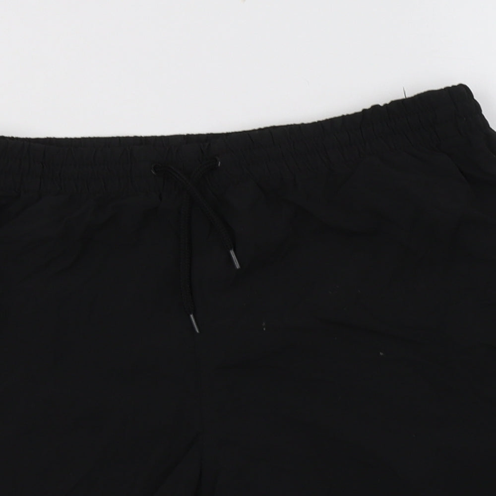 Speedo Mens Black  Nylon Sweat Shorts Size M L6 in Regular Drawstring