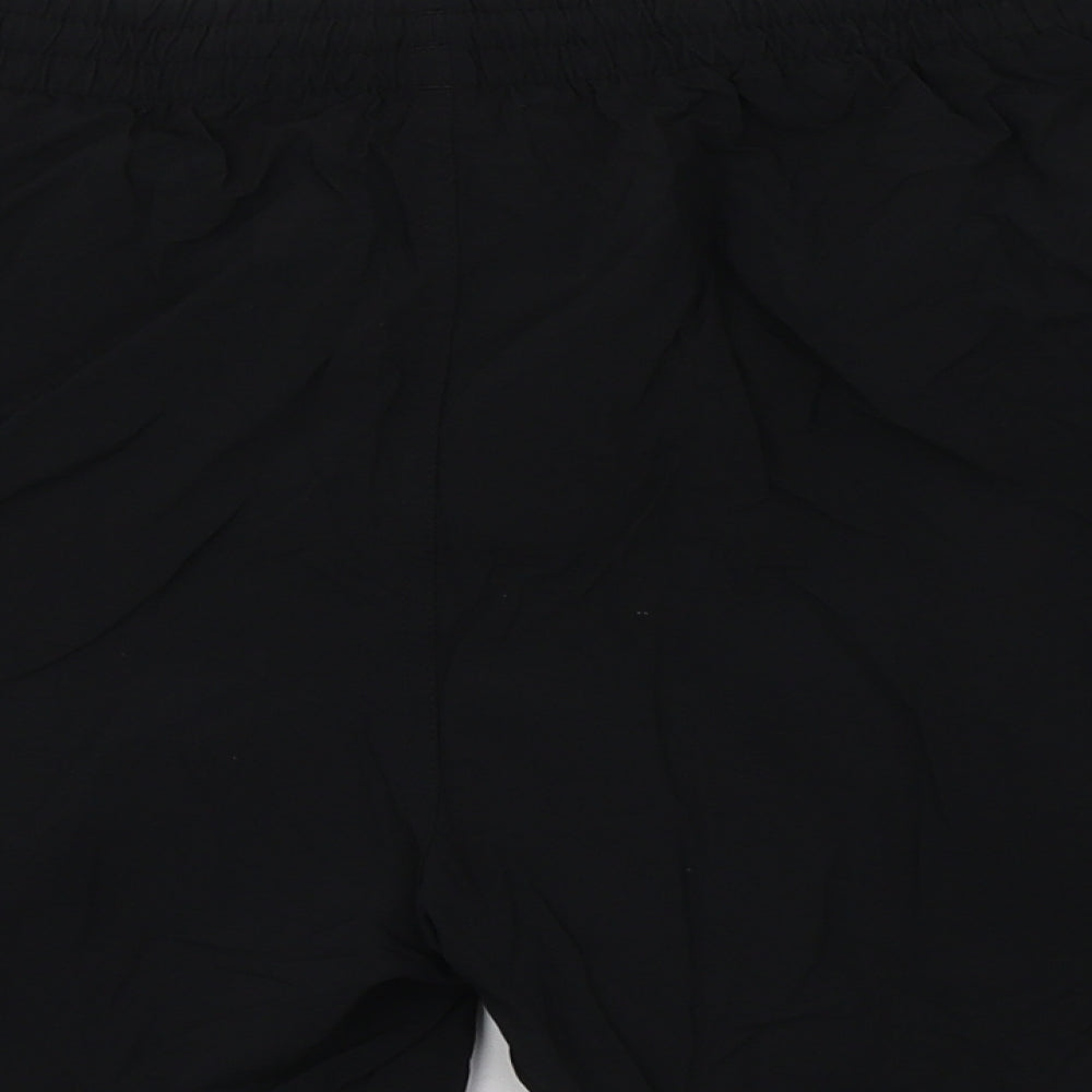 Speedo Mens Black  Nylon Sweat Shorts Size M L6 in Regular Drawstring