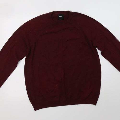 Burton Mens Purple Crew Neck  Cotton Pullover Jumper Size L