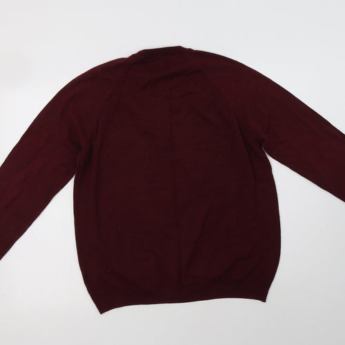 Burton Mens Purple Crew Neck  Cotton Pullover Jumper Size L