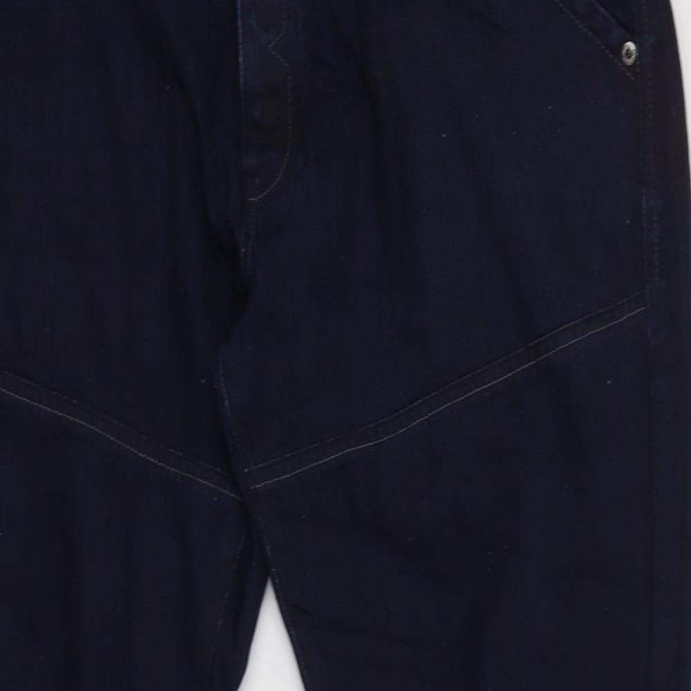 ZEEENZO Mens Blue  Cotton Straight Jeans Size 42 L30 in Regular Button