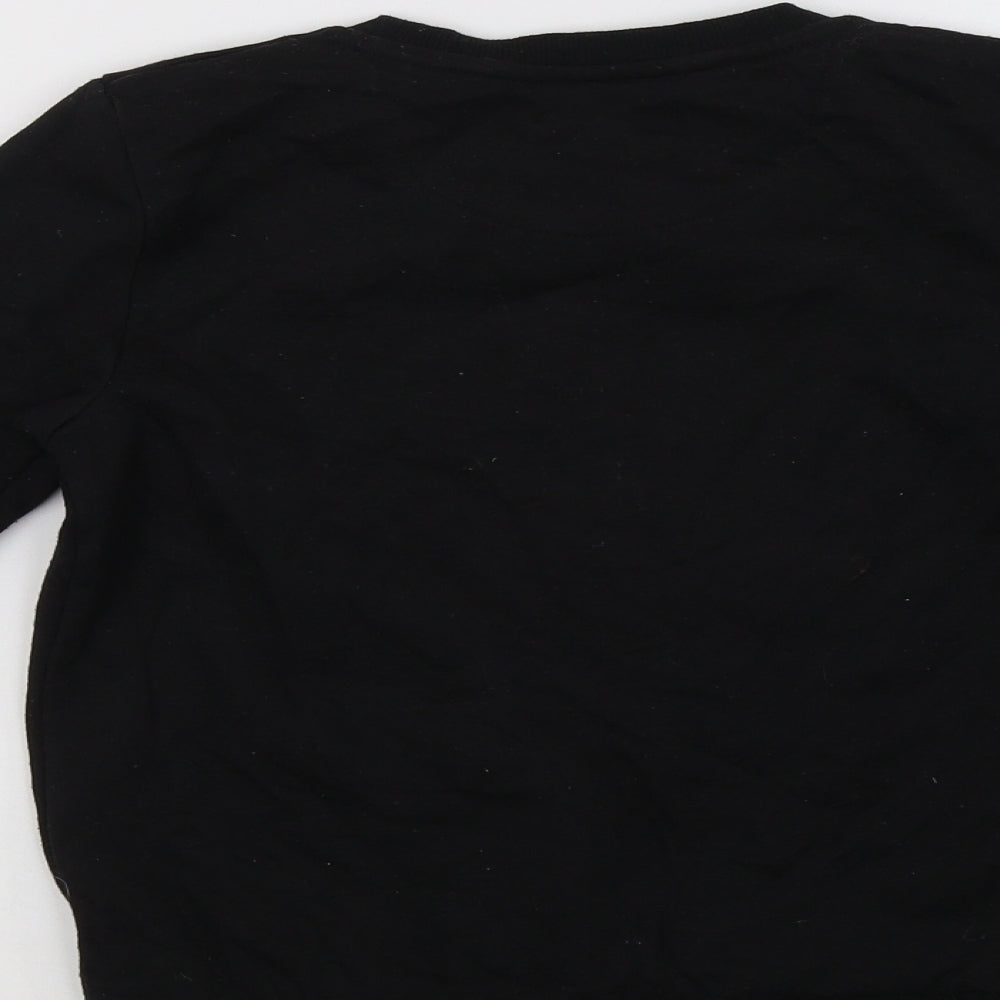 Primark Boys Black  Cotton Pullover Sweatshirt Size 8-9 Years   - Never Give Up