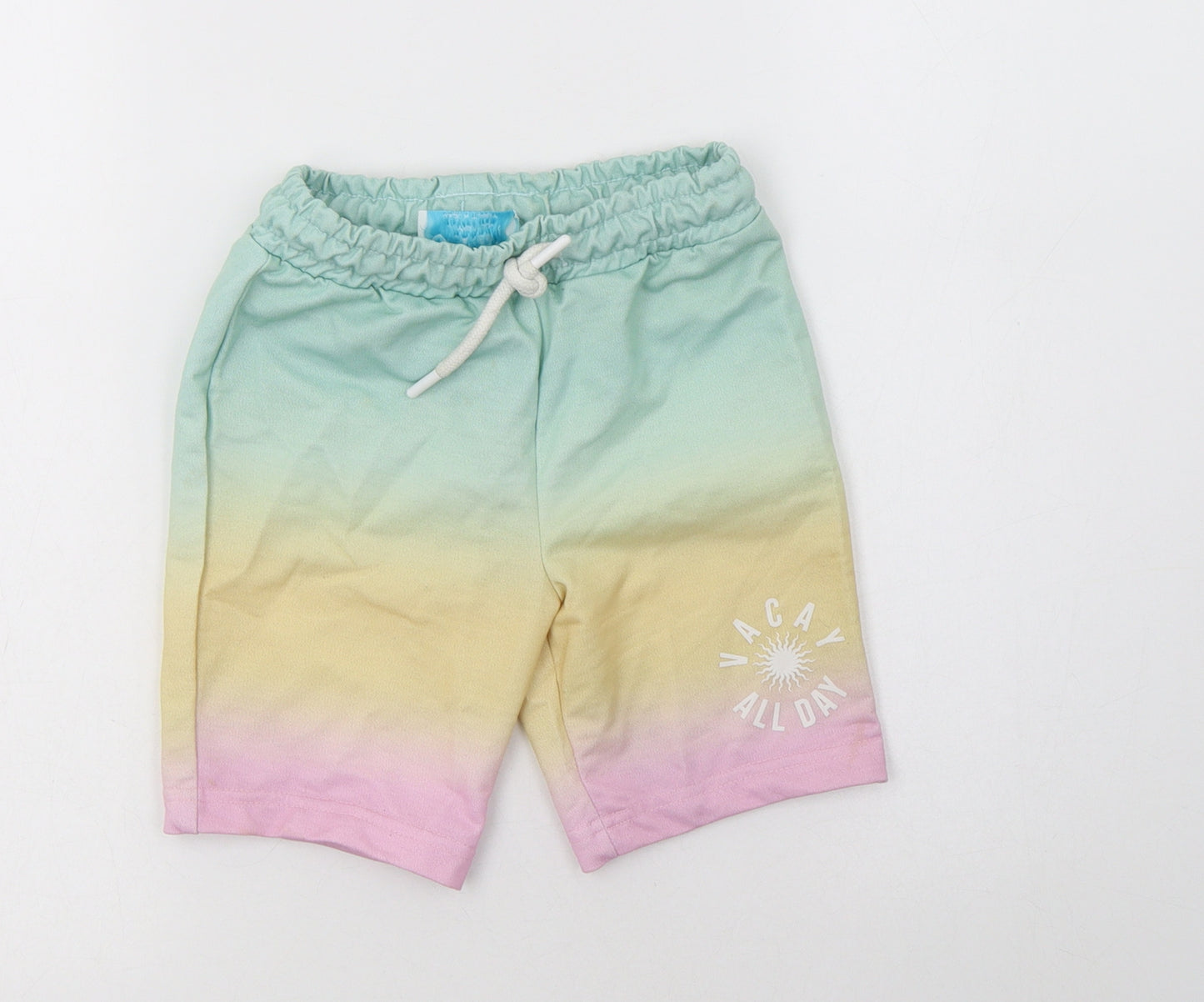 Primark Girls Multicoloured Batik Polyester Bermuda Shorts Size 4-5 Years  Regular Drawstring