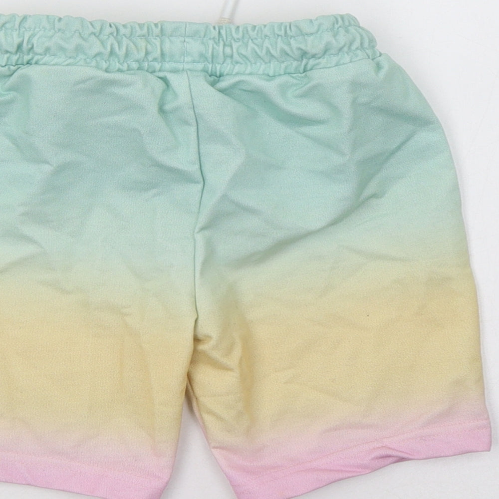 Primark Girls Multicoloured Batik Polyester Bermuda Shorts Size 4-5 Years  Regular Drawstring