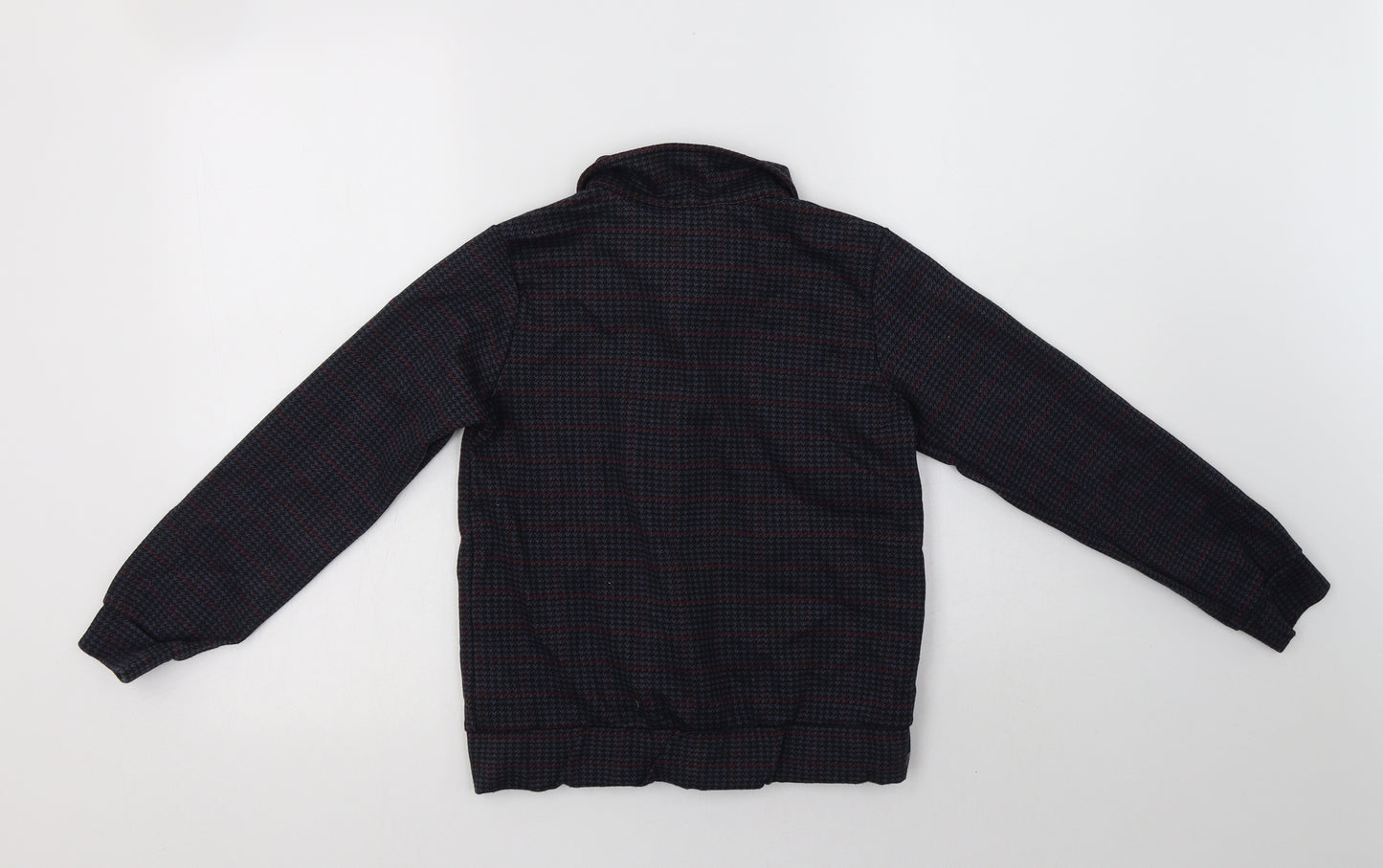 River Island Boys Blue Houndstooth  Basic Jacket Jacket Size 9-10 Years  Zip