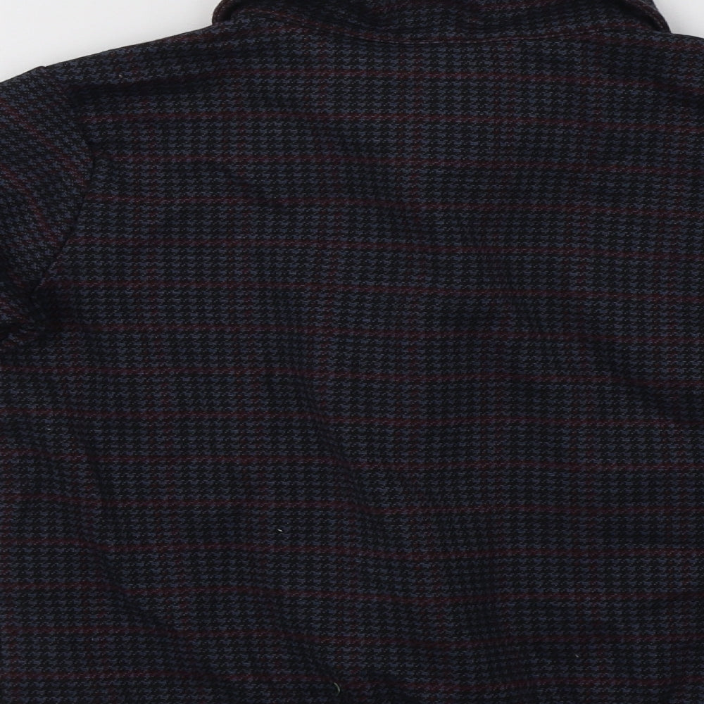 River Island Boys Blue Houndstooth  Basic Jacket Jacket Size 9-10 Years  Zip