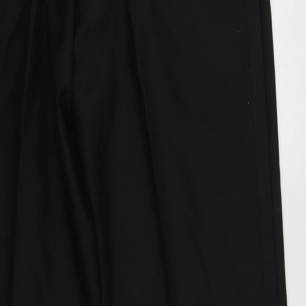 Scott & Taylor Mens Black  Wool Dress Pants Trousers Size 34 L34 in Regular Button