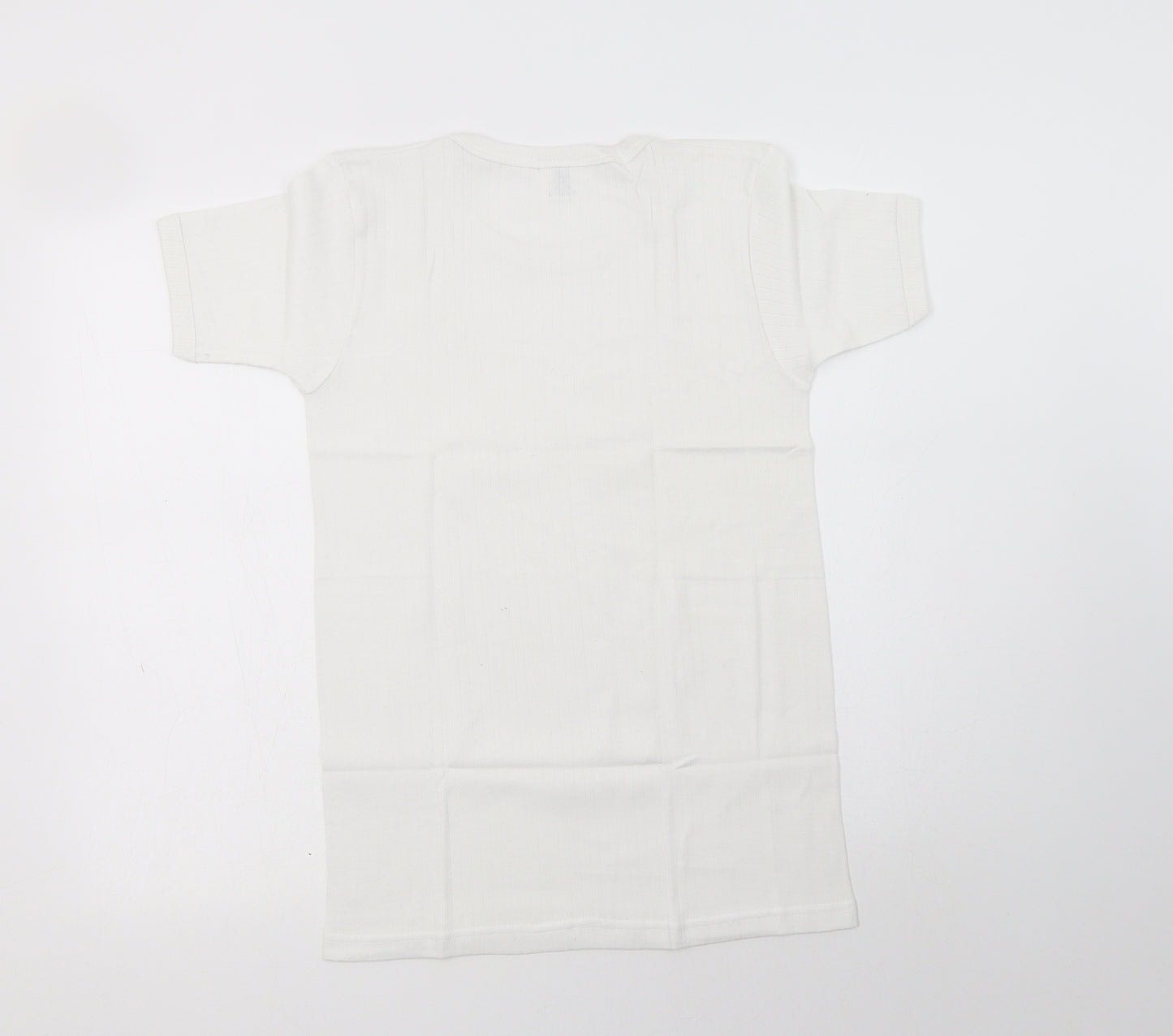 Thermo Ultra Womens White  Cotton Basic T-Shirt Size S Crew Neck