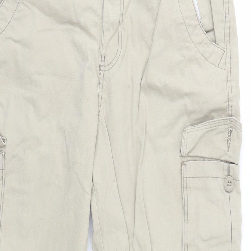 George Mens Beige  Cotton Cargo Trousers Size 34 in L31 in Regular