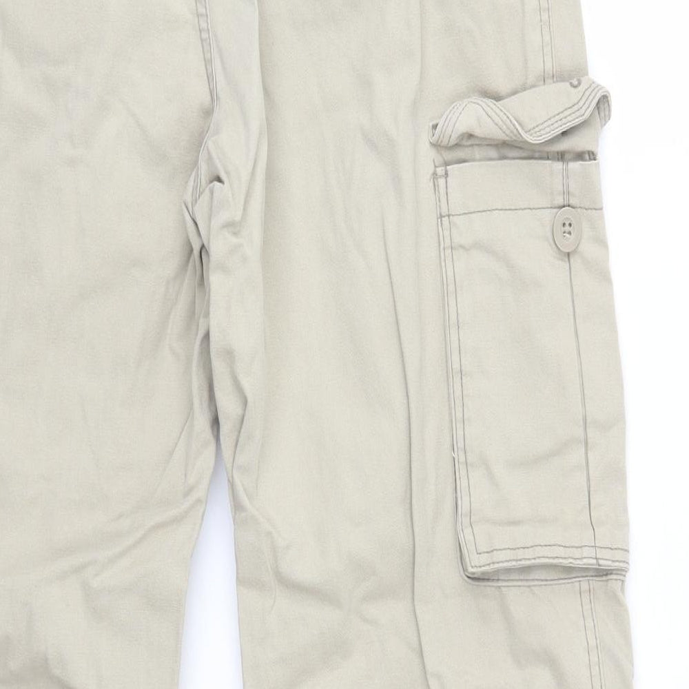 George Mens Beige  Cotton Cargo Trousers Size 34 in L31 in Regular