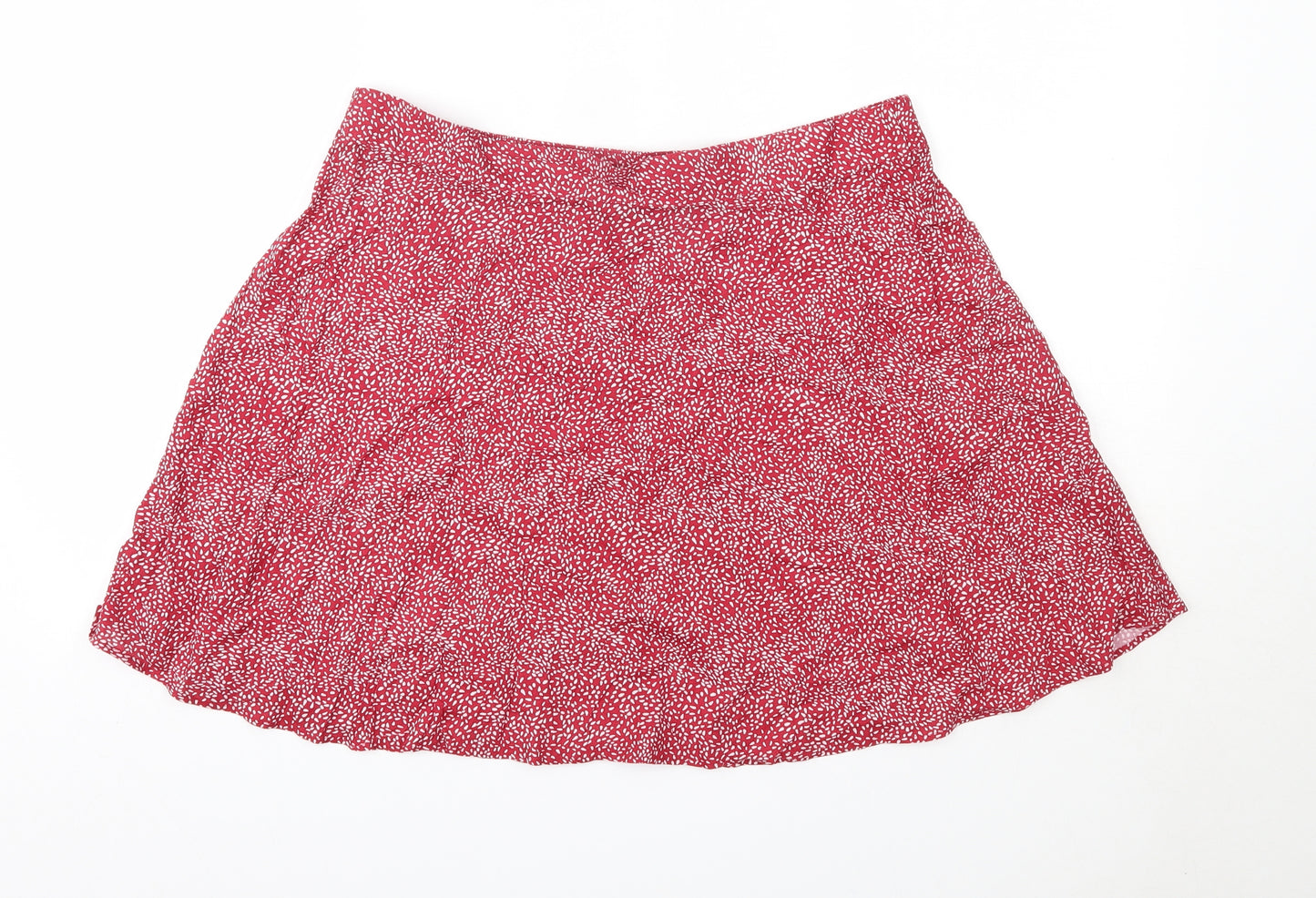 Matalan Womens Red Floral Viscose Mini Skirt Size 14