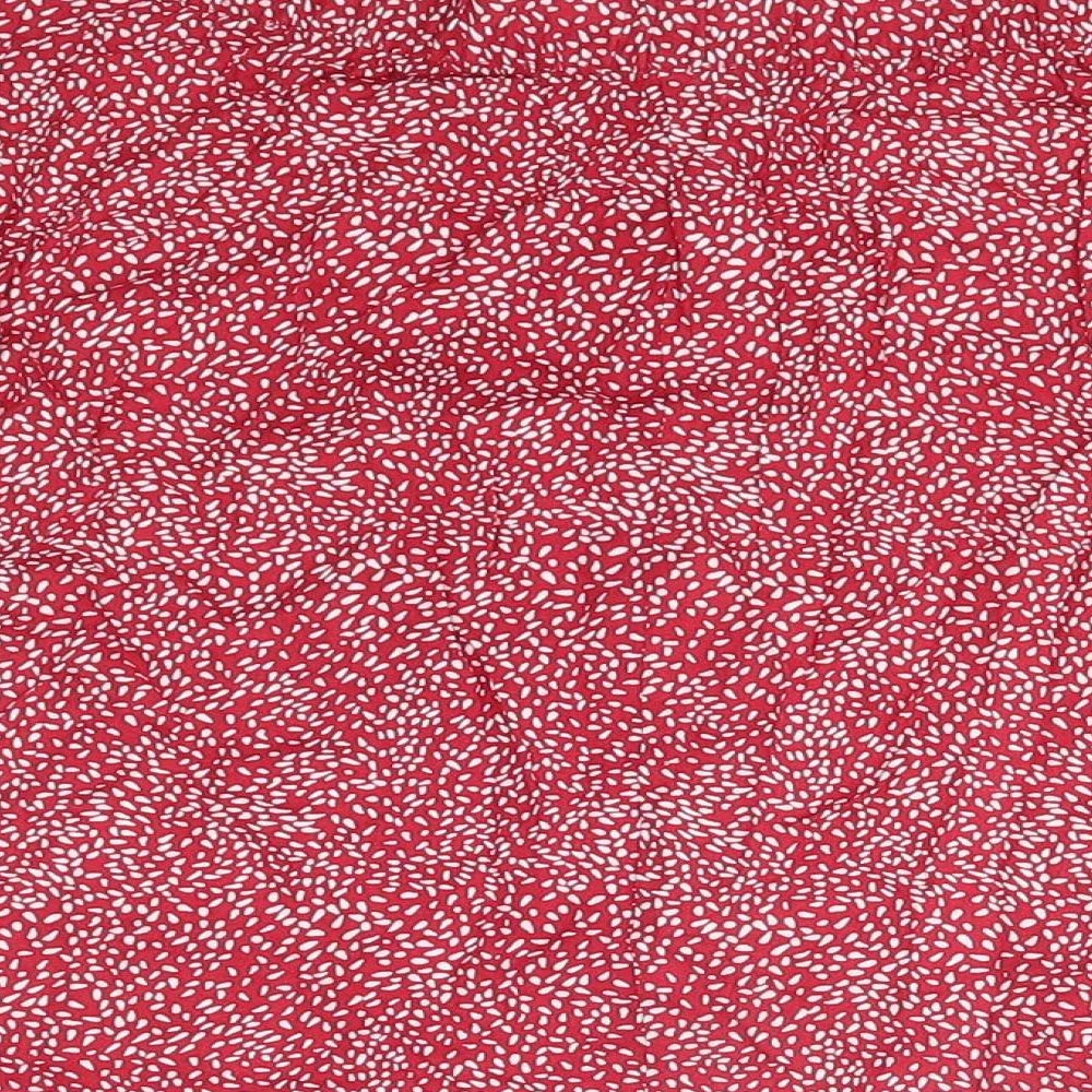 Matalan Womens Red Floral Viscose Mini Skirt Size 14