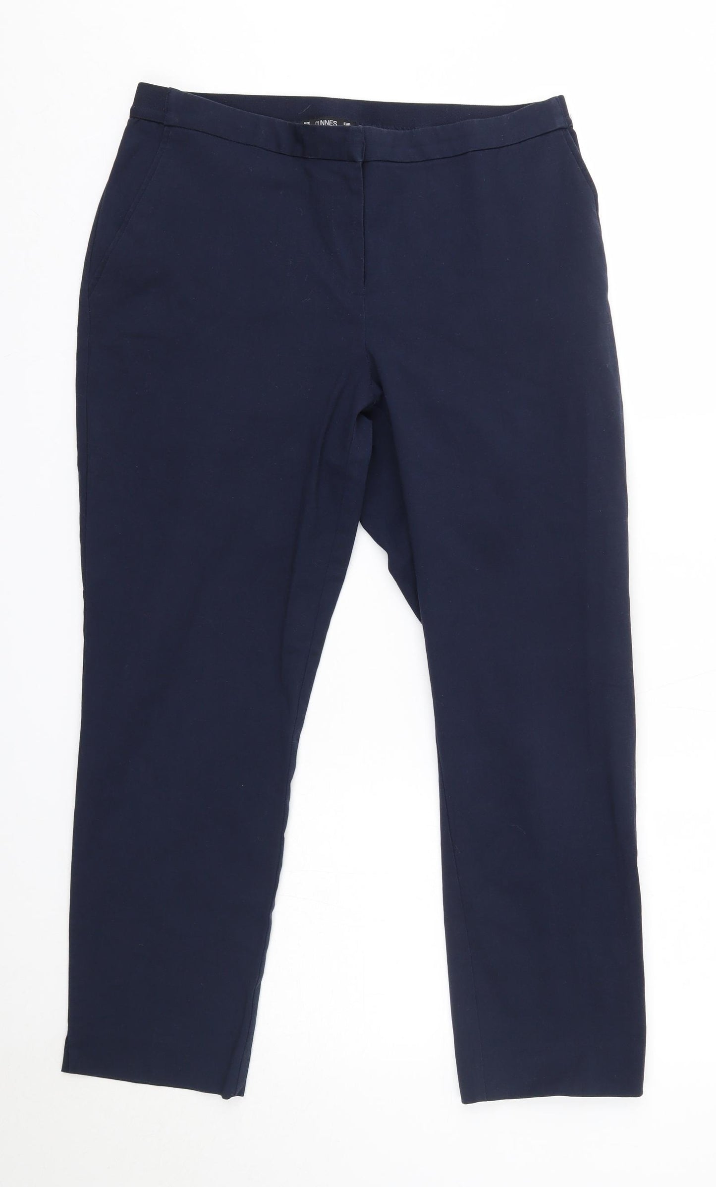 Dunnes Womens Blue  Polyester Dress Pants Trousers Size 14 L26 in Regular