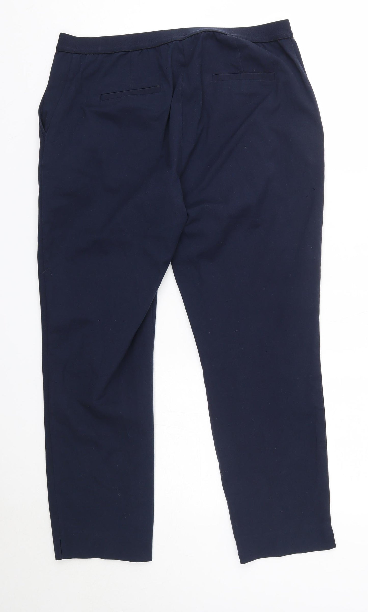 Dunnes Womens Blue  Polyester Dress Pants Trousers Size 14 L26 in Regular