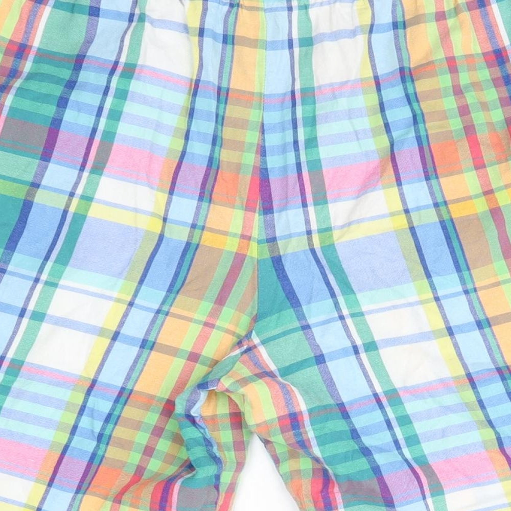 F&F Mens Multicoloured Check Cotton Sweat Shorts Size M  Regular