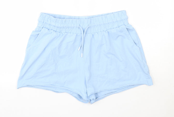 Chelsea Peers Womens Blue Cotton Boyfriend Shorts Size L Regular
