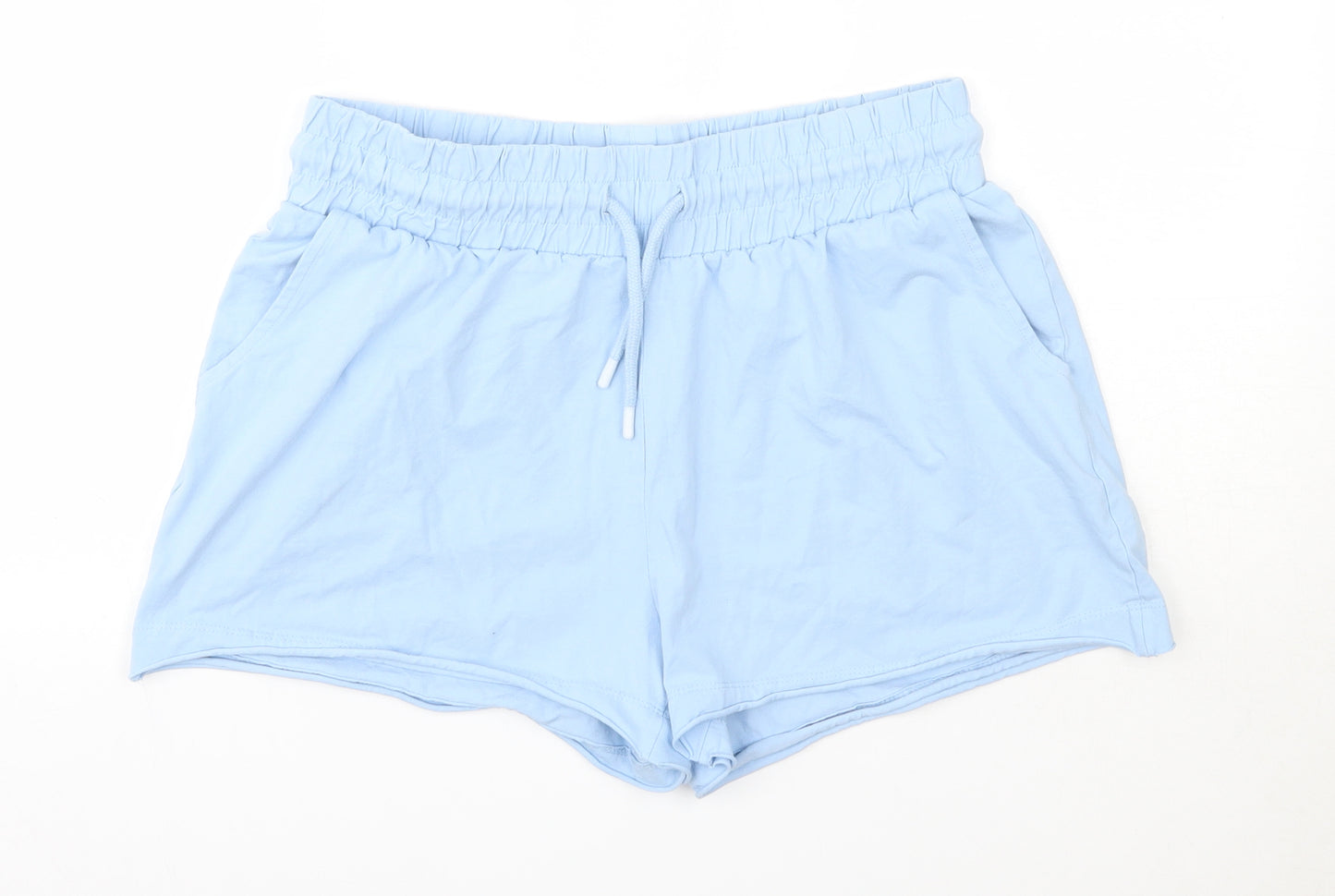 Chelsea Peers Womens Blue  Cotton Boyfriend Shorts Size L  Regular