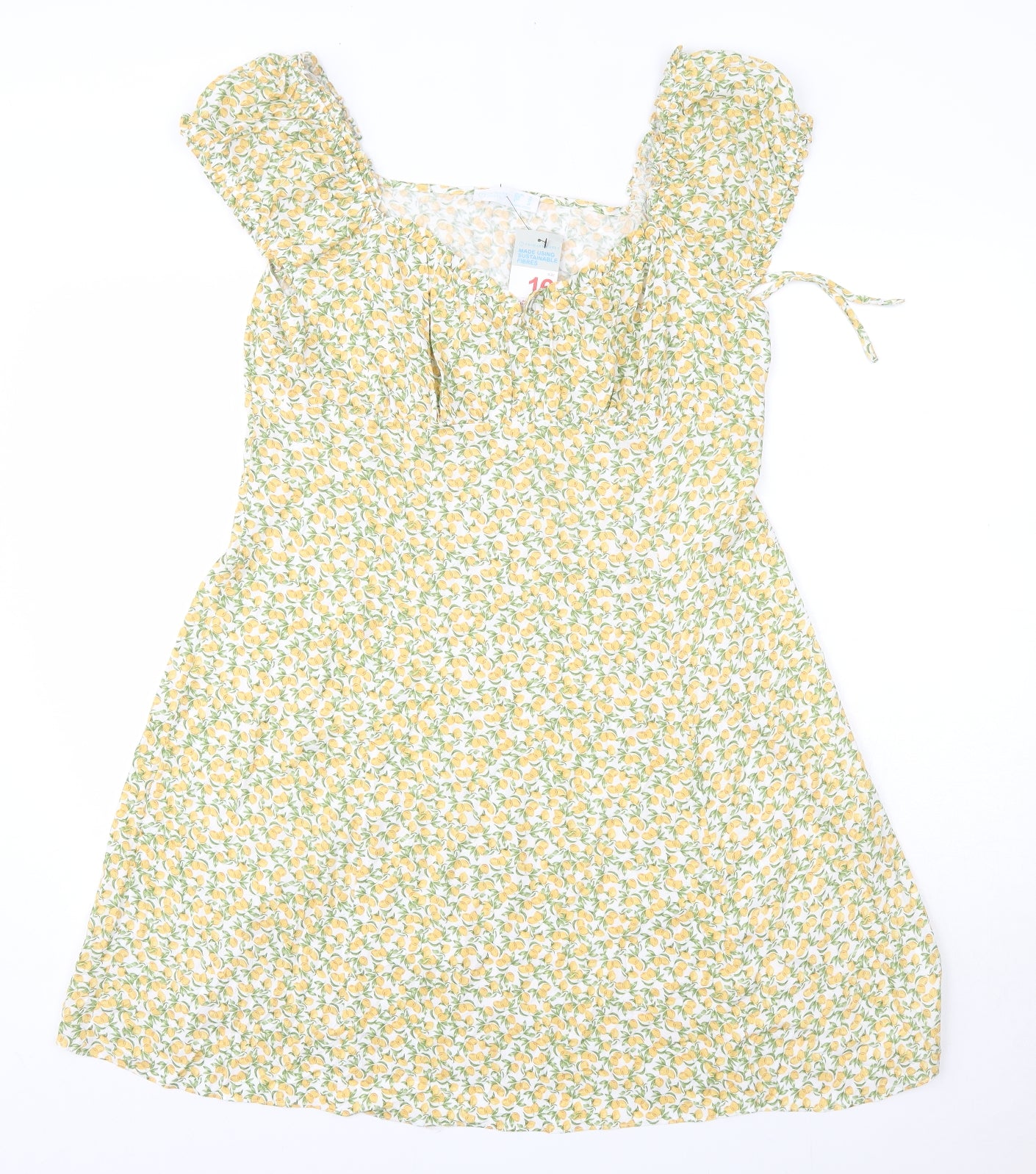 Primark Womens Multicoloured Floral Viscose A-Line  Size 16  V-Neck