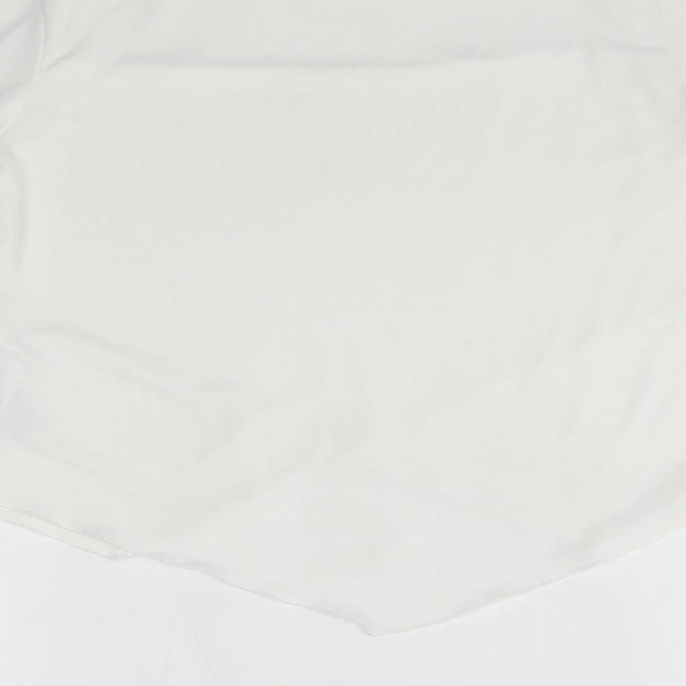 ASOS Womens White  Polyester Basic Blouse Size 10 Round Neck