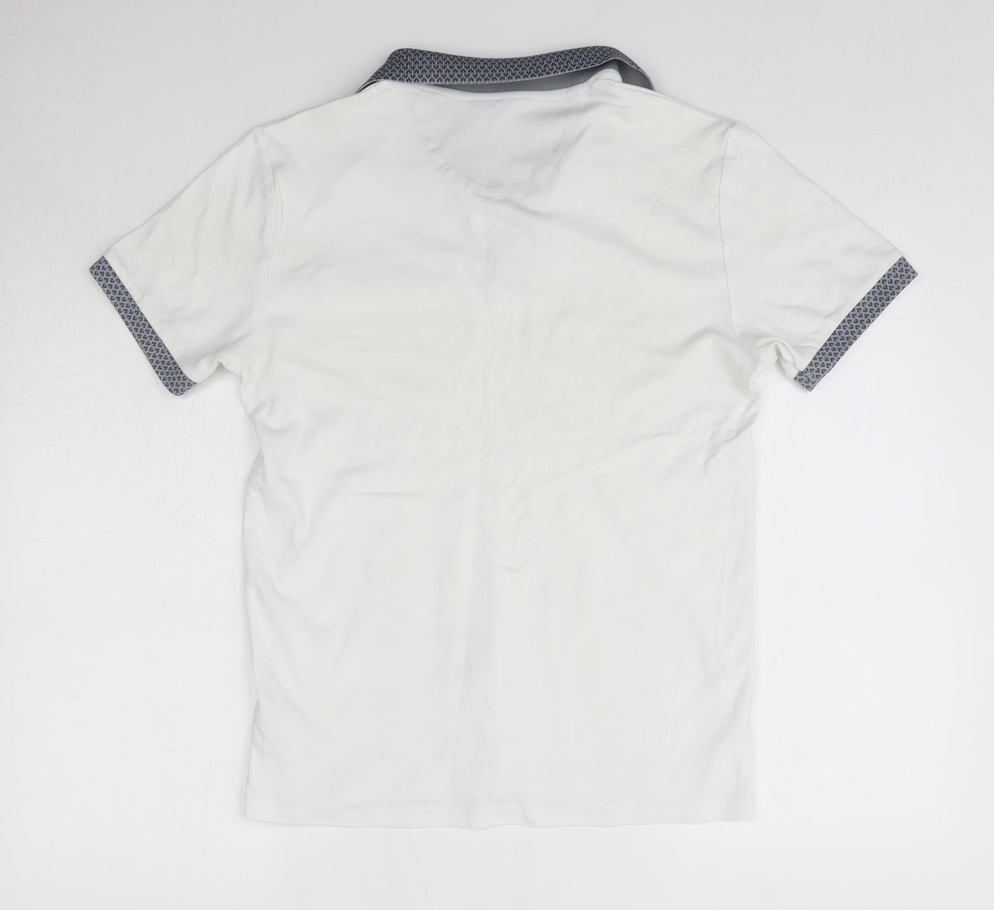 NEXT Mens White  100% Cotton  Polo Size M Collared