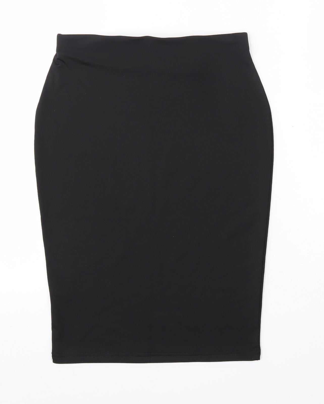 Preworn Womens Black  Polyester Straight & Pencil Skirt Size M