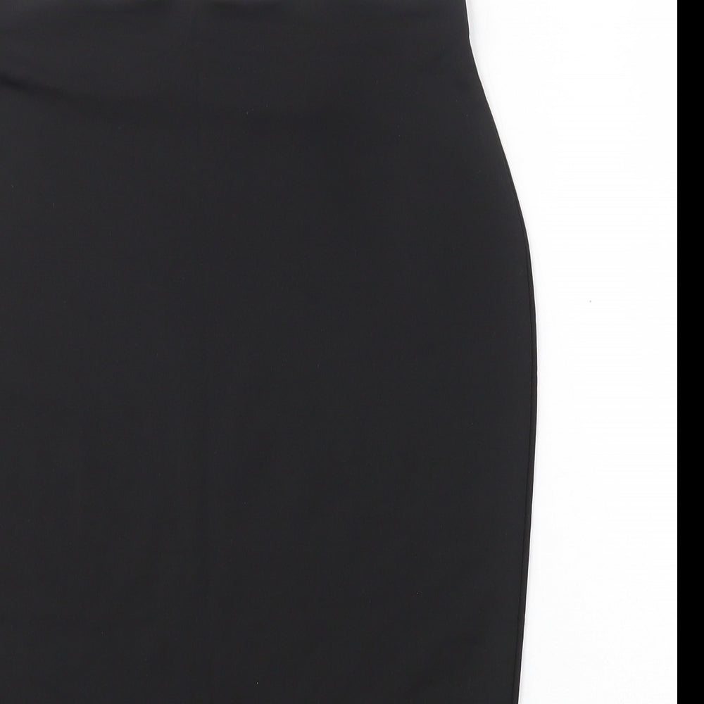 Preworn Womens Black  Polyester Straight & Pencil Skirt Size M