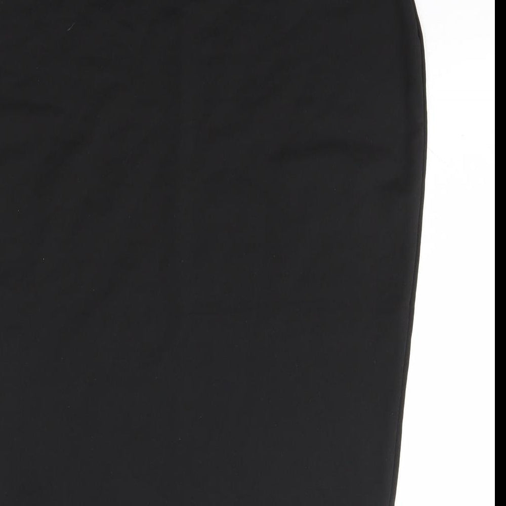 Preworn Womens Black  Polyester Straight & Pencil Skirt Size M
