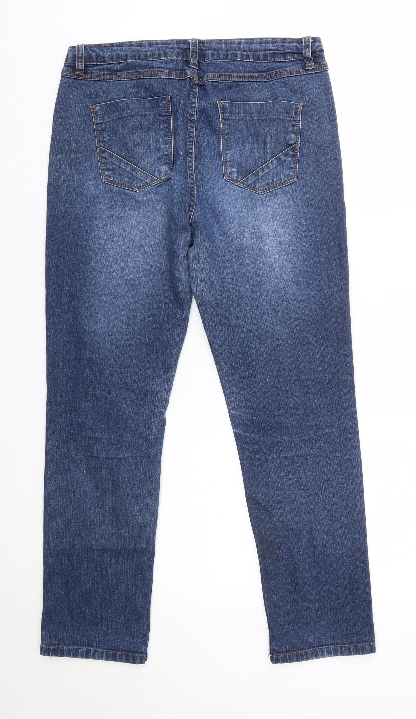 Matalan Womens Blue  Cotton Skinny Jeans Size 14 L26 in Regular