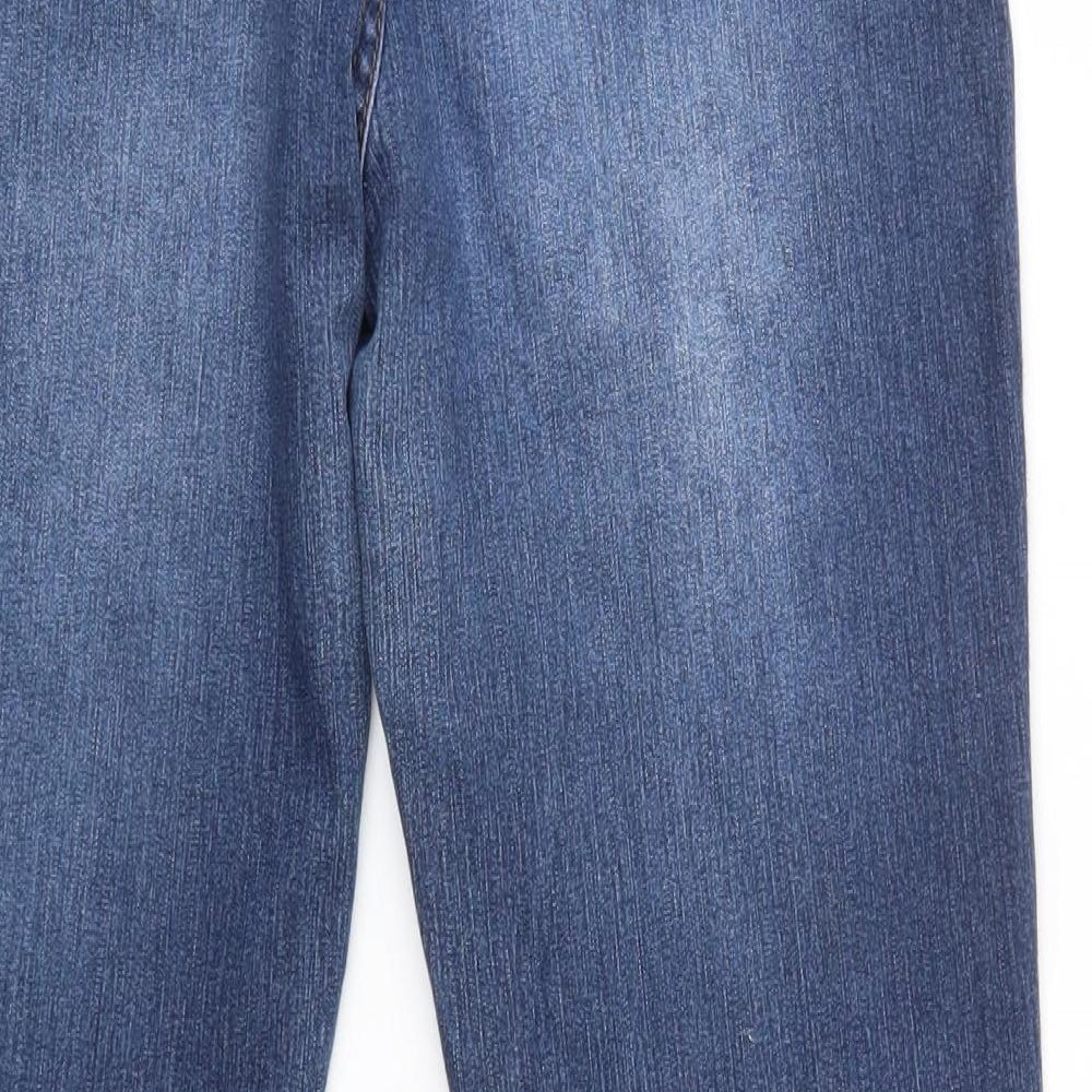 Matalan Womens Blue  Cotton Skinny Jeans Size 14 L26 in Regular