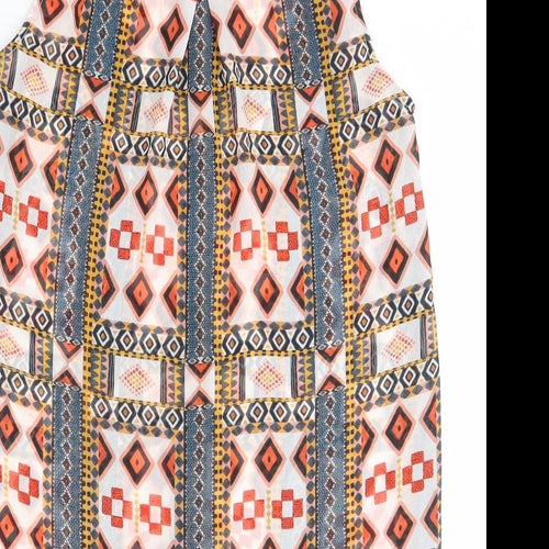 H&M Womens Multicoloured  Polyester Basic Blouse Size 4 Collared