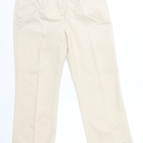 LERROS Womens Beige  Cotton Trousers  Size 12 L24 in Regular