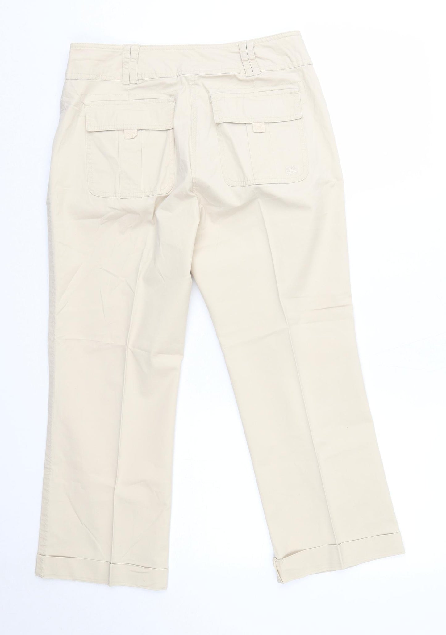 LERROS Womens Beige  Cotton Trousers  Size 12 L24 in Regular