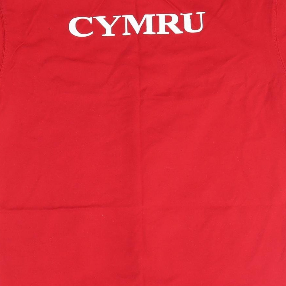 Manav Mens Red  Cotton  T-Shirt Size S Round Neck  - Rugby Nations