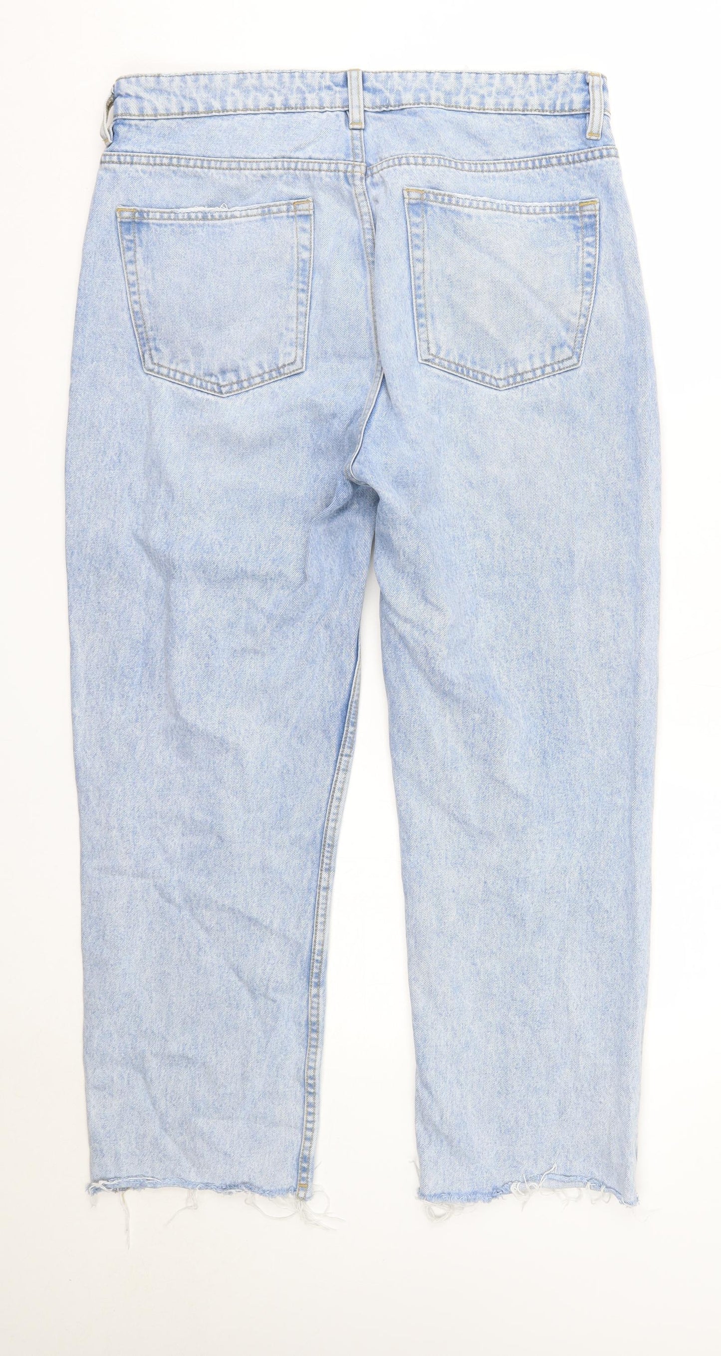 Primark Womens Blue  100% Cotton Mom Jeans Size 16 L26 in Regular