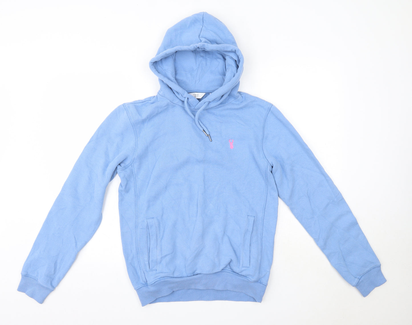 NEXT Mens Blue  Cotton Pullover Hoodie Size S