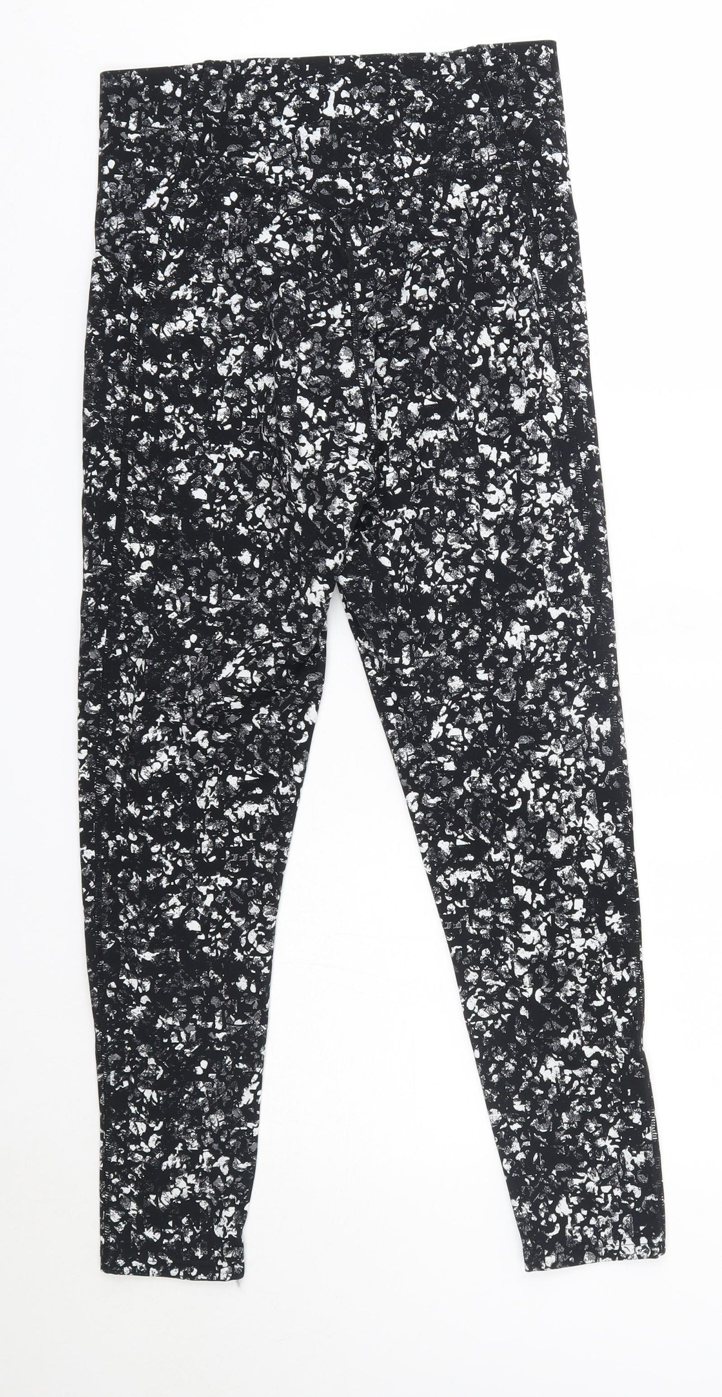 USA Pro Womens Black  Nylon Jogger Leggings Size 14 L26 in Regular