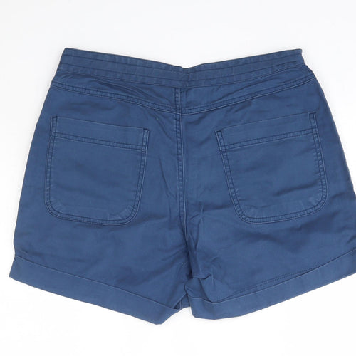 Weird Fish Womens Blue  Cotton Sweat Shorts Size 10  Regular
