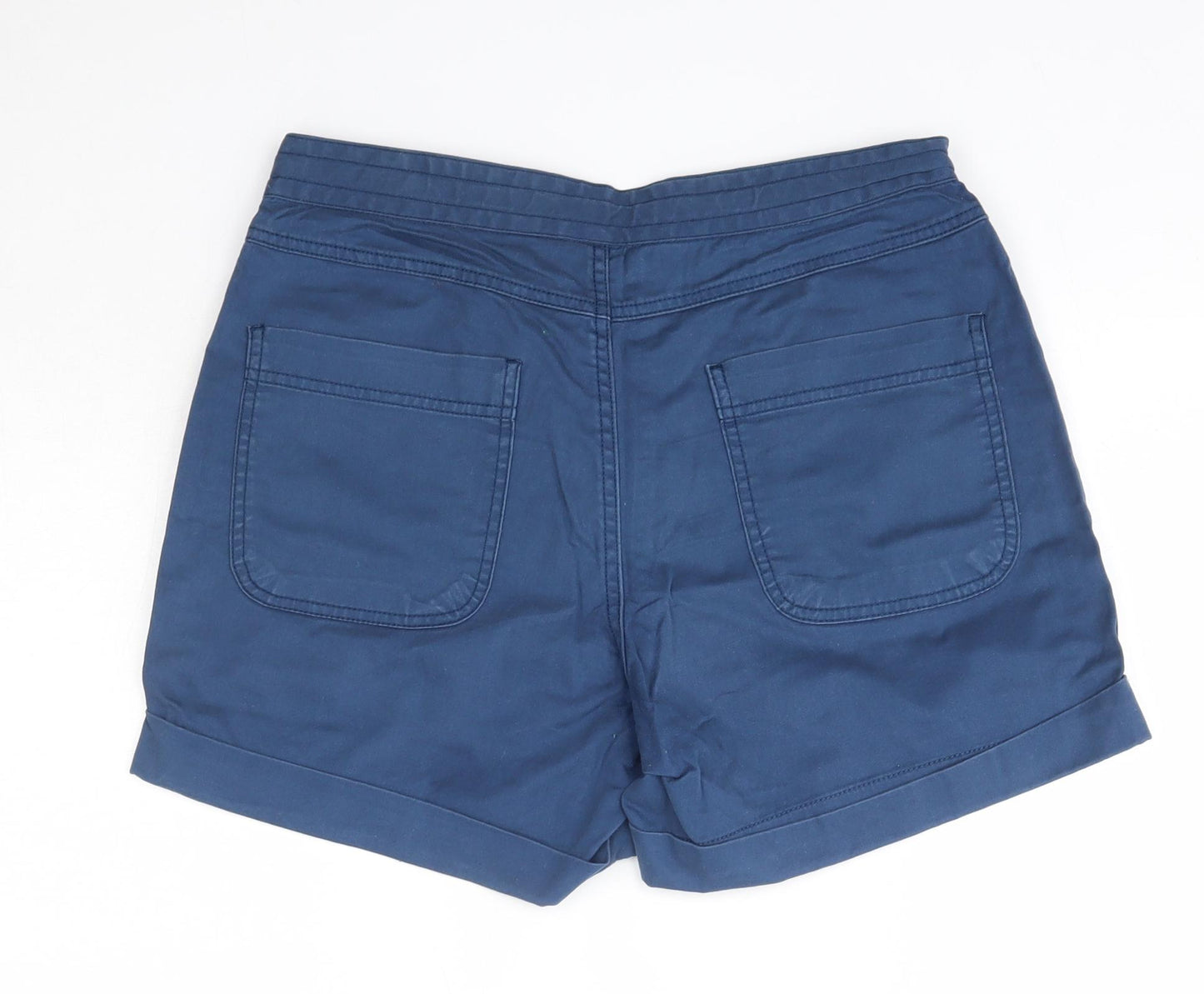 Weird Fish Womens Blue  Cotton Sweat Shorts Size 10  Regular