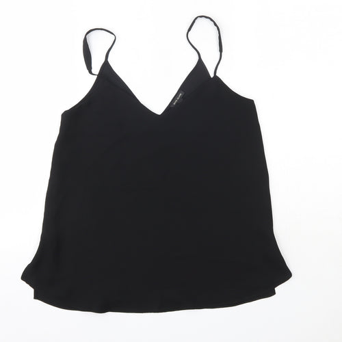 River Island Womens Black  Polyester Camisole Blouse Size 6 V-Neck