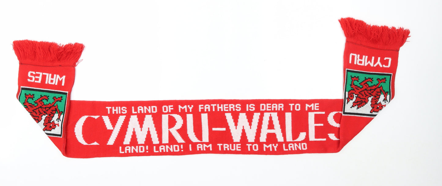 Preworn Unisex Multicoloured  Acrylic Scarf  One Size   - Wales Rugby Football