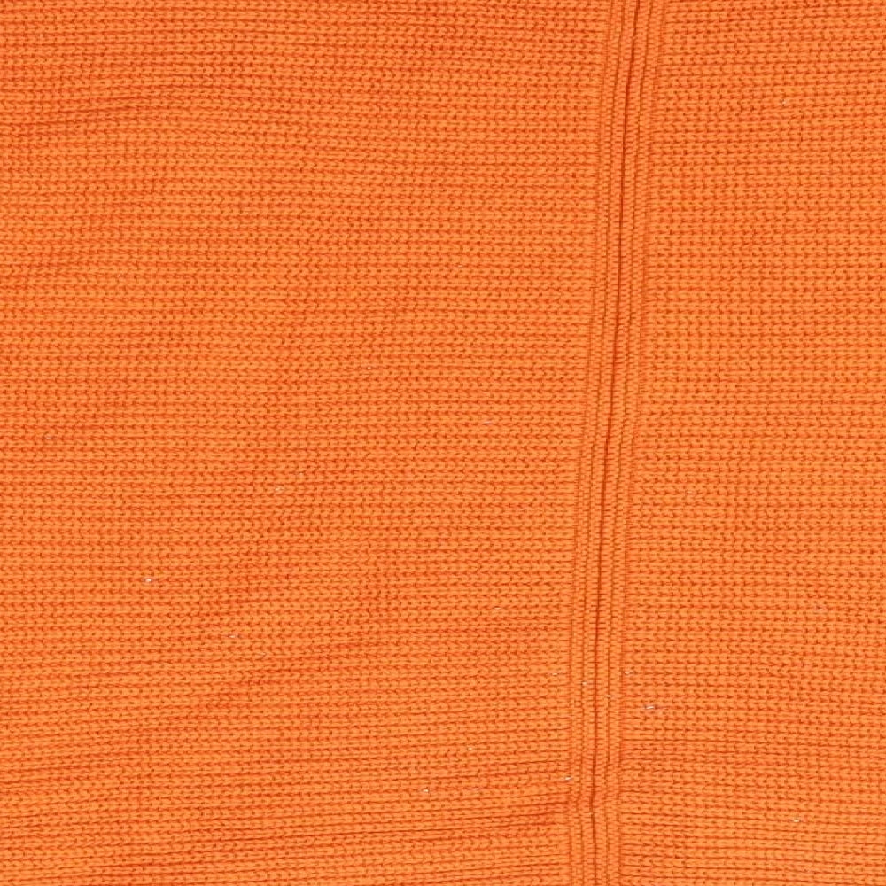 White Stuff Womens Orange Round Neck  Cotton Pullover Jumper Size 12
