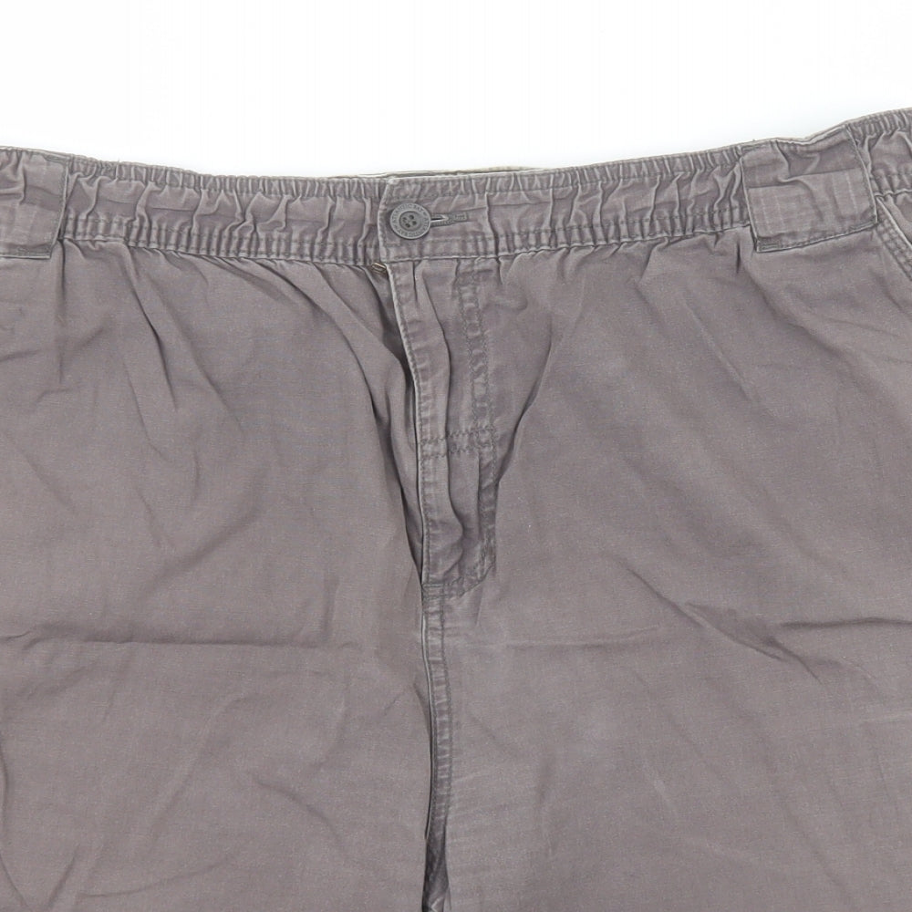 Atlantic Bay Mens Grey  Cotton Cargo Shorts Size L L9 in Regular