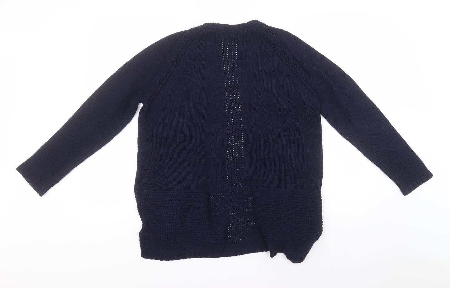 Sfera Womens Blue Round Neck   Cardigan Jumper Size M