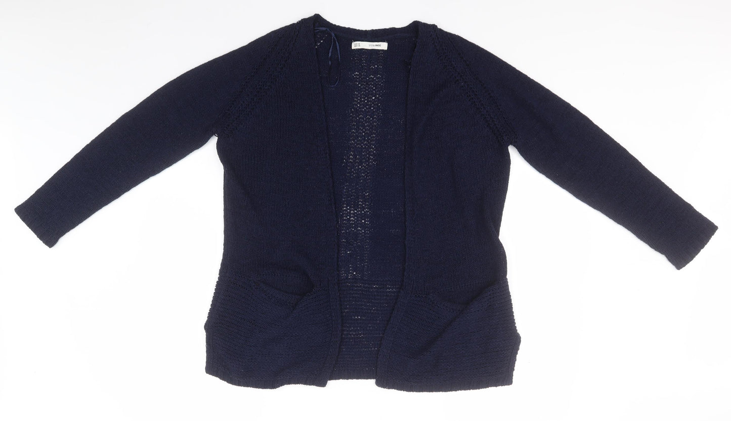 Sfera Womens Blue Round Neck   Cardigan Jumper Size M
