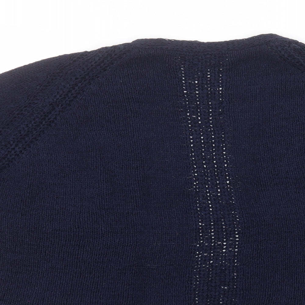 Sfera Womens Blue Round Neck   Cardigan Jumper Size M
