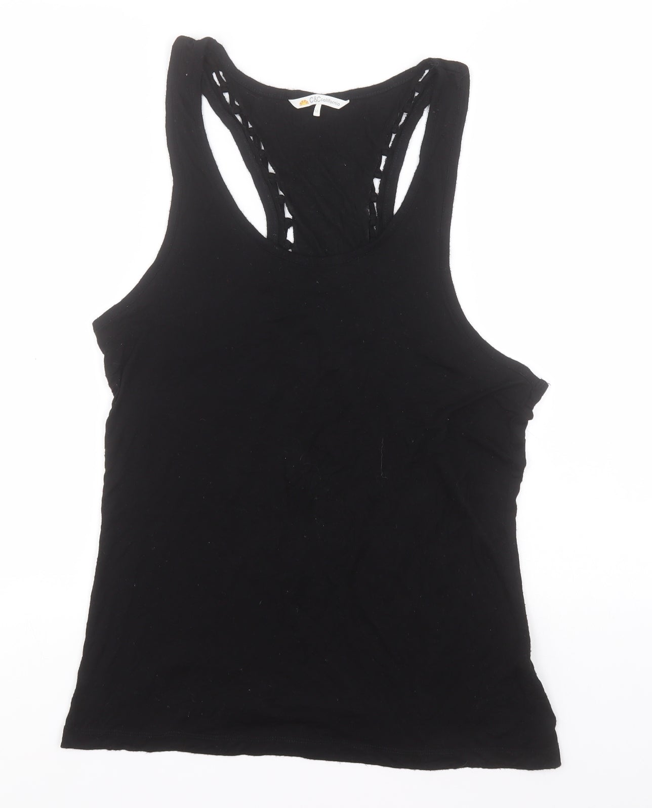 C&C California Womens Black   Basic Tank Size M Round Neck